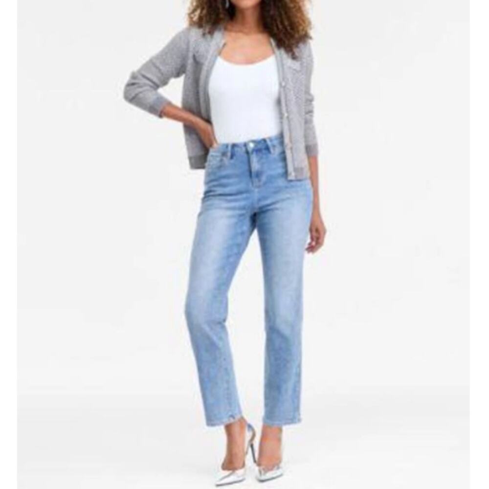 INC Petite Women's Embellished Straight-Leg Jeans Petite 10P